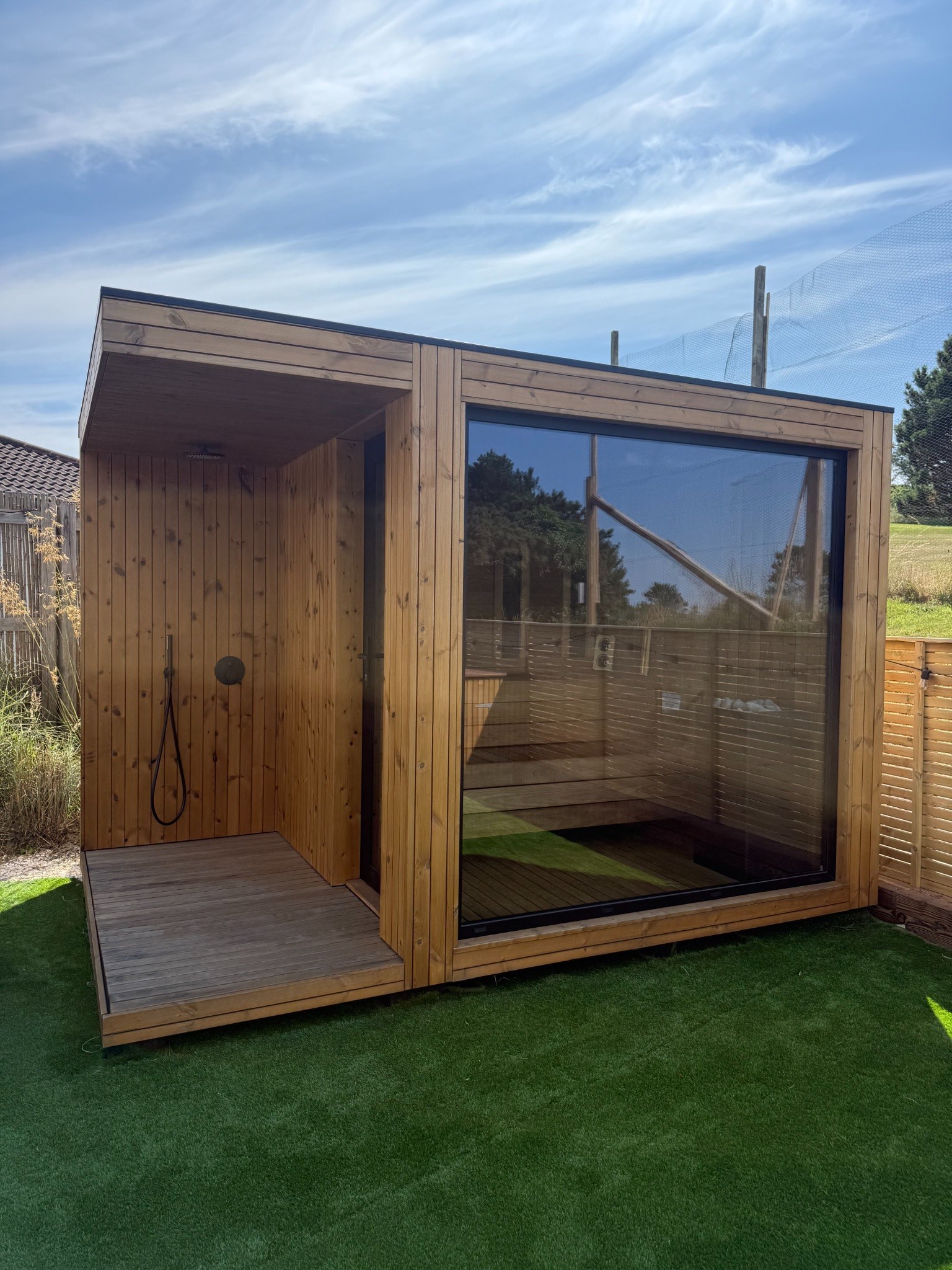 The timber-clad Reset Garden at The Kings Spa